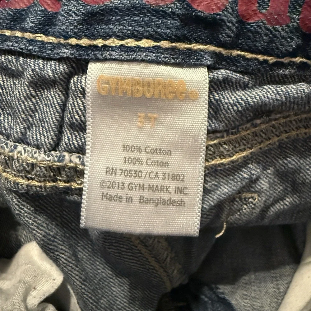 2013 Gymboree Toddler Girls Jeans Size 3T‎ Flare Bow Pockets